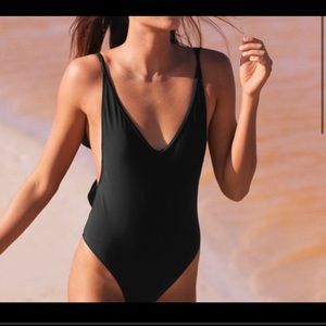 Aerie Black One-Piece Bathing Suit